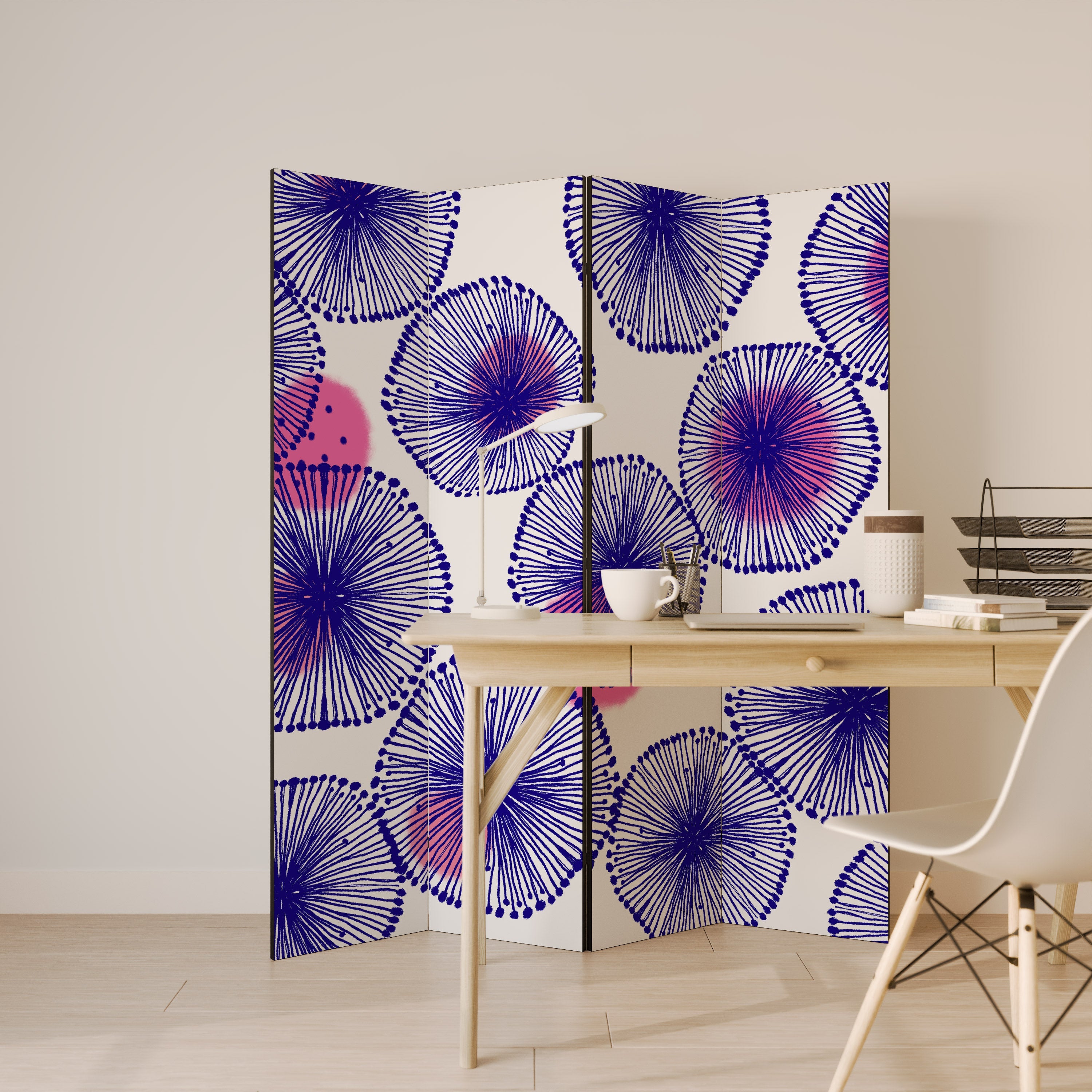 MAGIC NATURE Dekorativ rumsavdelare med 4 paneler