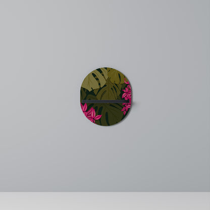 TROPICAL BEAUTY Oval konsthylla i svart finish