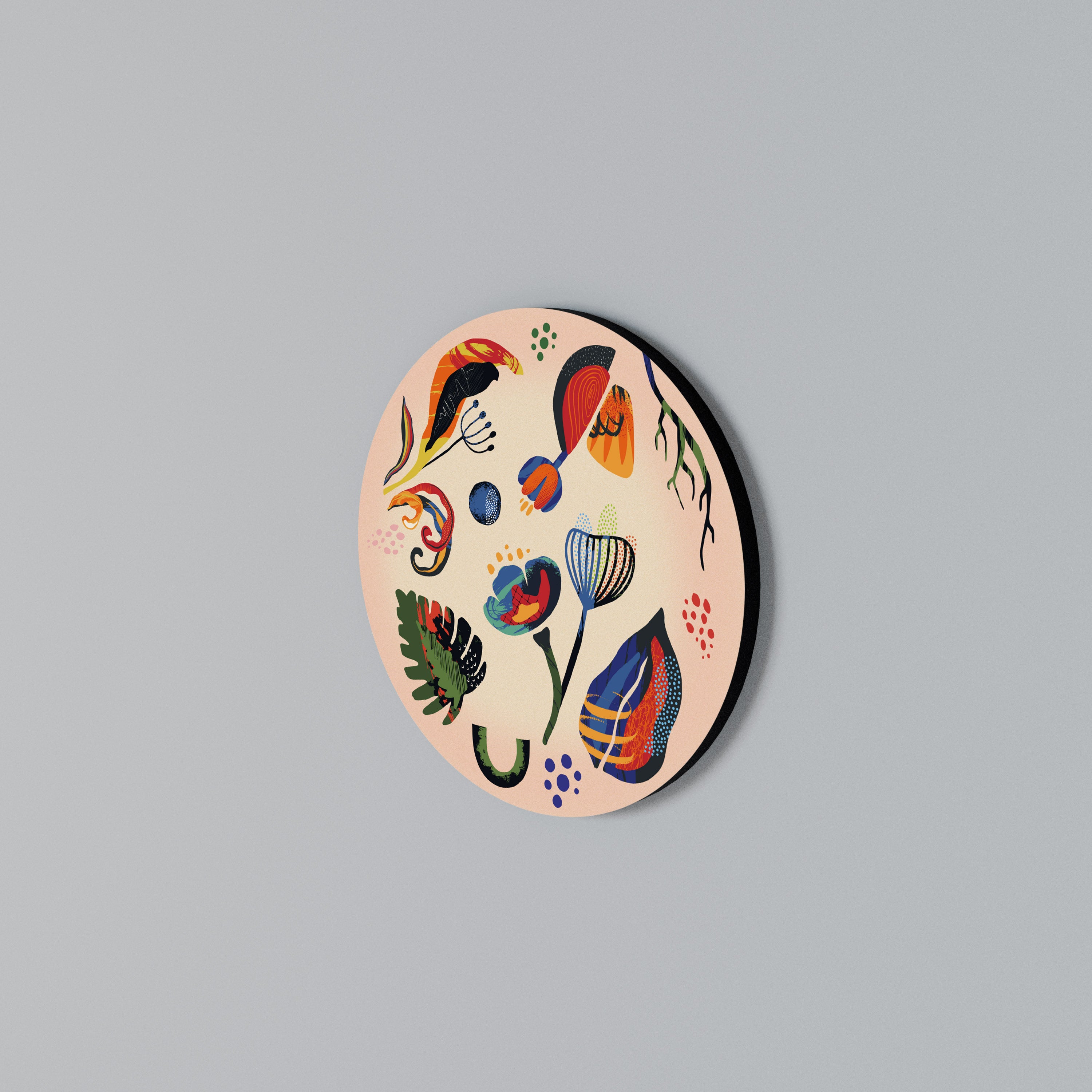 Rund väggdekoration MODERN NATURE