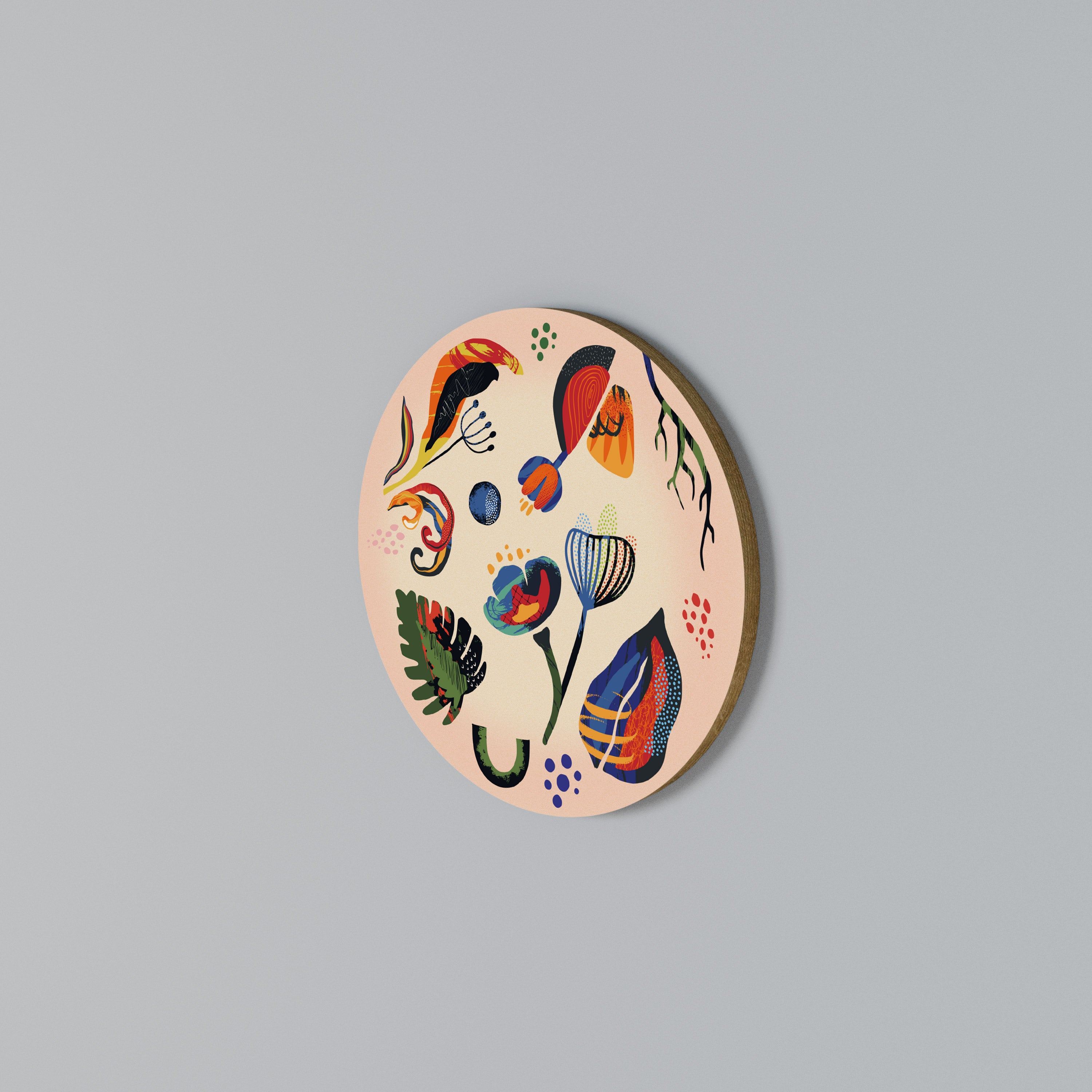 Rund väggdekoration MODERN NATURE