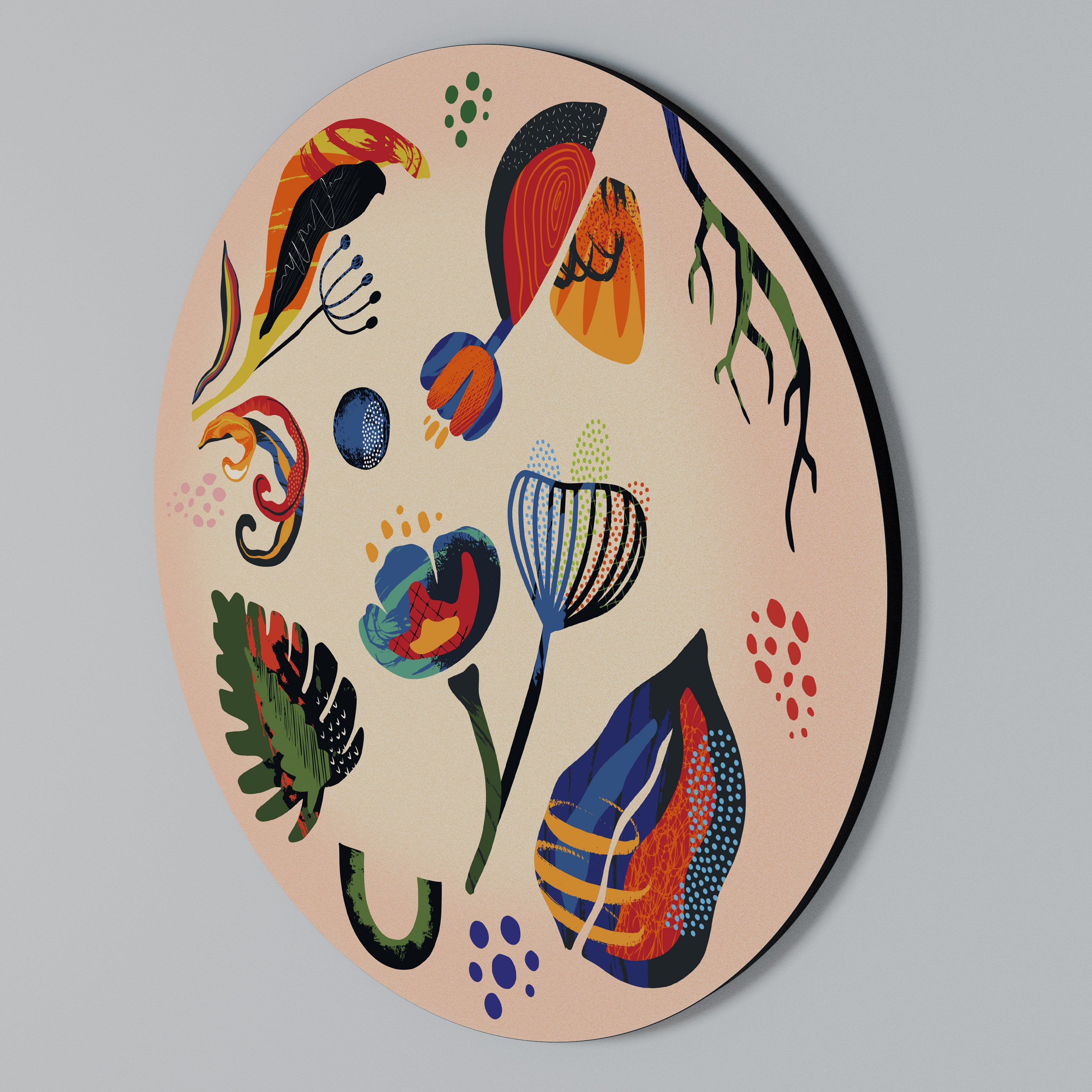 Rund väggdekoration MODERN NATURE