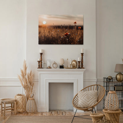 GLOWING MEADOWS AT DUSK Horizontal Canvas Print