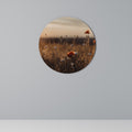 GLOWING MEADOWS AT DUSK Round Wall Art