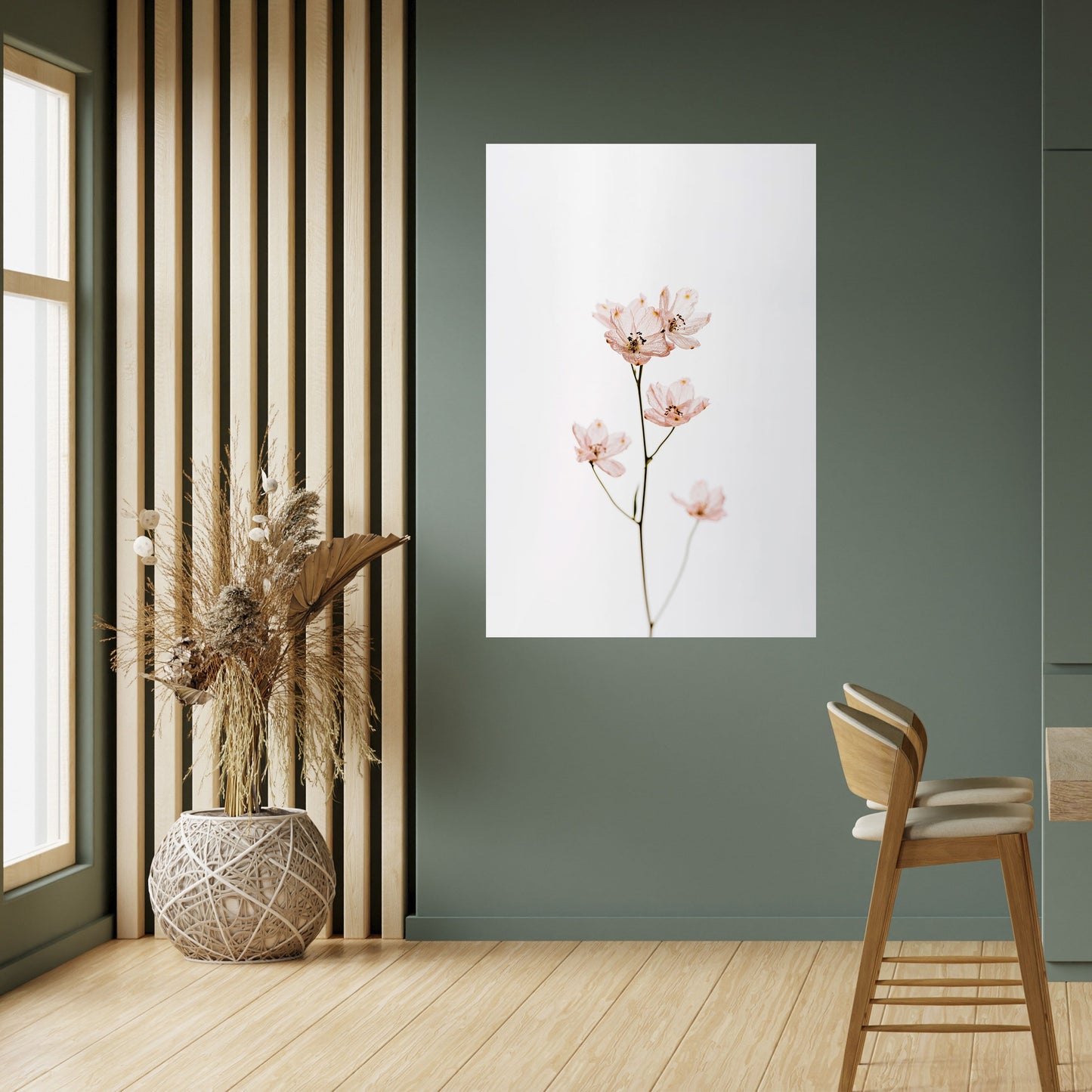 WHISPERS OF PINK Peel and Stick Vertical Poster