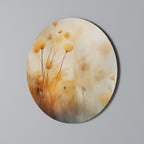 GOLDEN HUE EMBRACE Round Wall Art