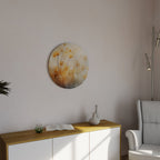 GOLDEN HUE EMBRACE Round Wall Art