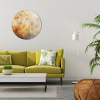 GOLDEN HUE EMBRACE Round Wall Art