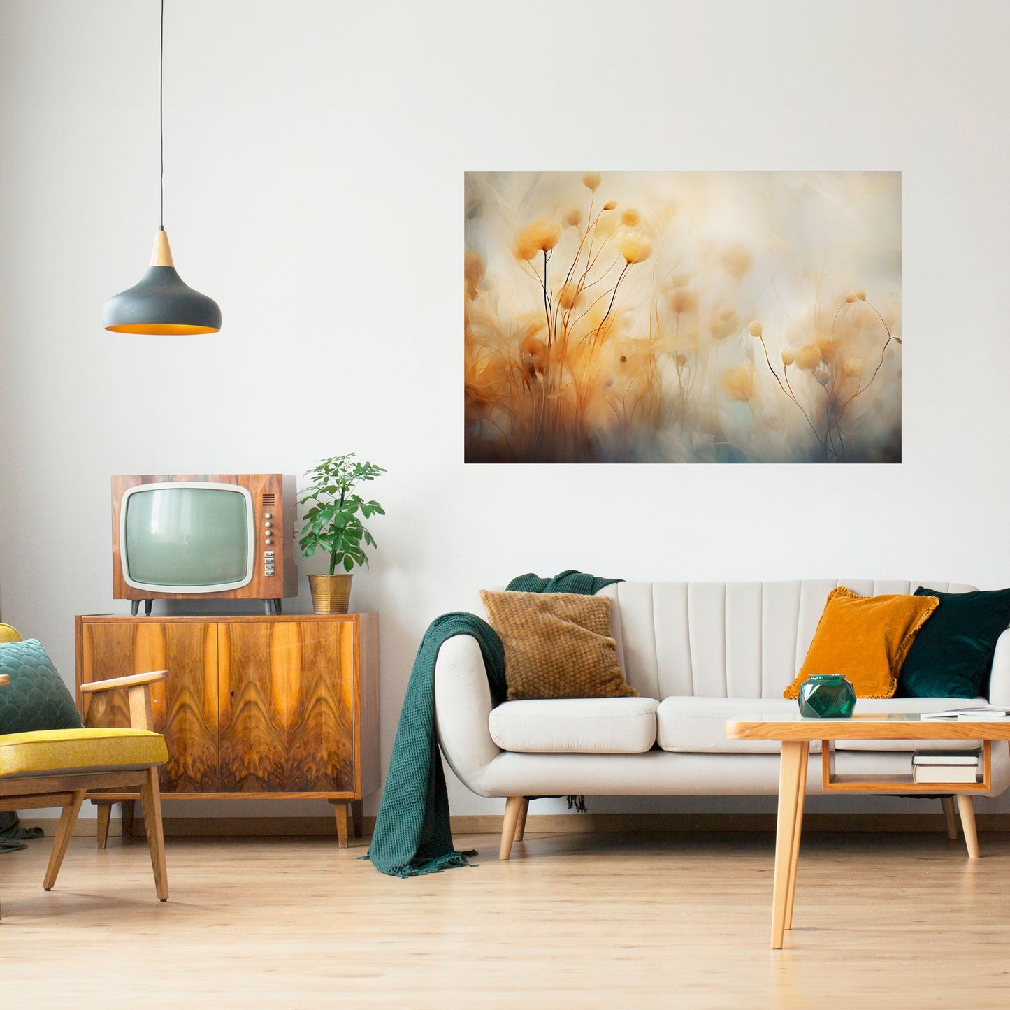 GYLLENE HÅRD OMFATTNING horisontell poster med självhäftande text