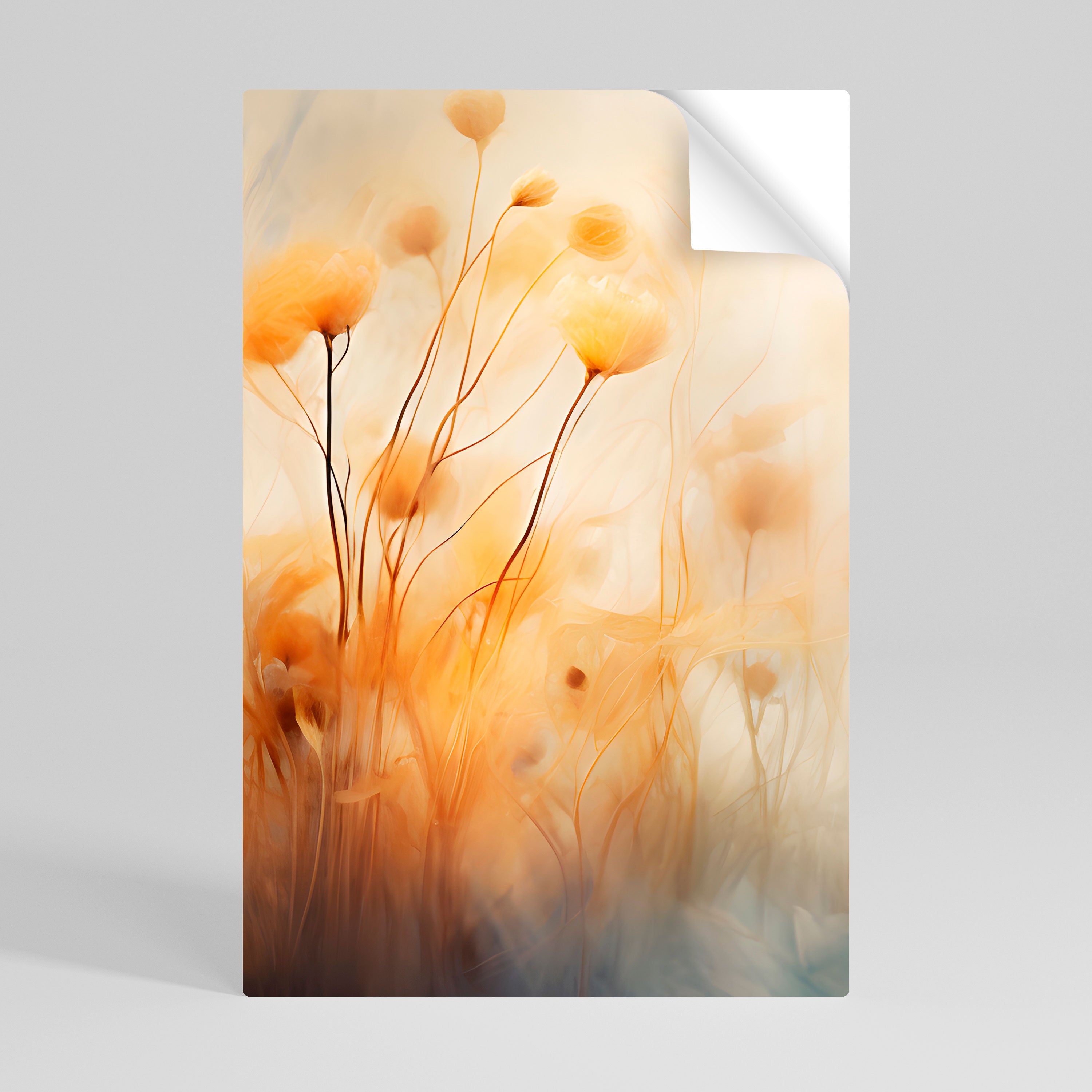 GOLDEN HUE EMBRACE Peel and Stick Vertical Poster