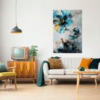 COBALT BLOSSOMS Peel and Stick Vertical Poster