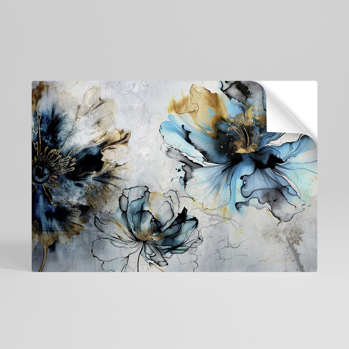 COBALT BLOSSOMS Självhäftande Horisontell Poster