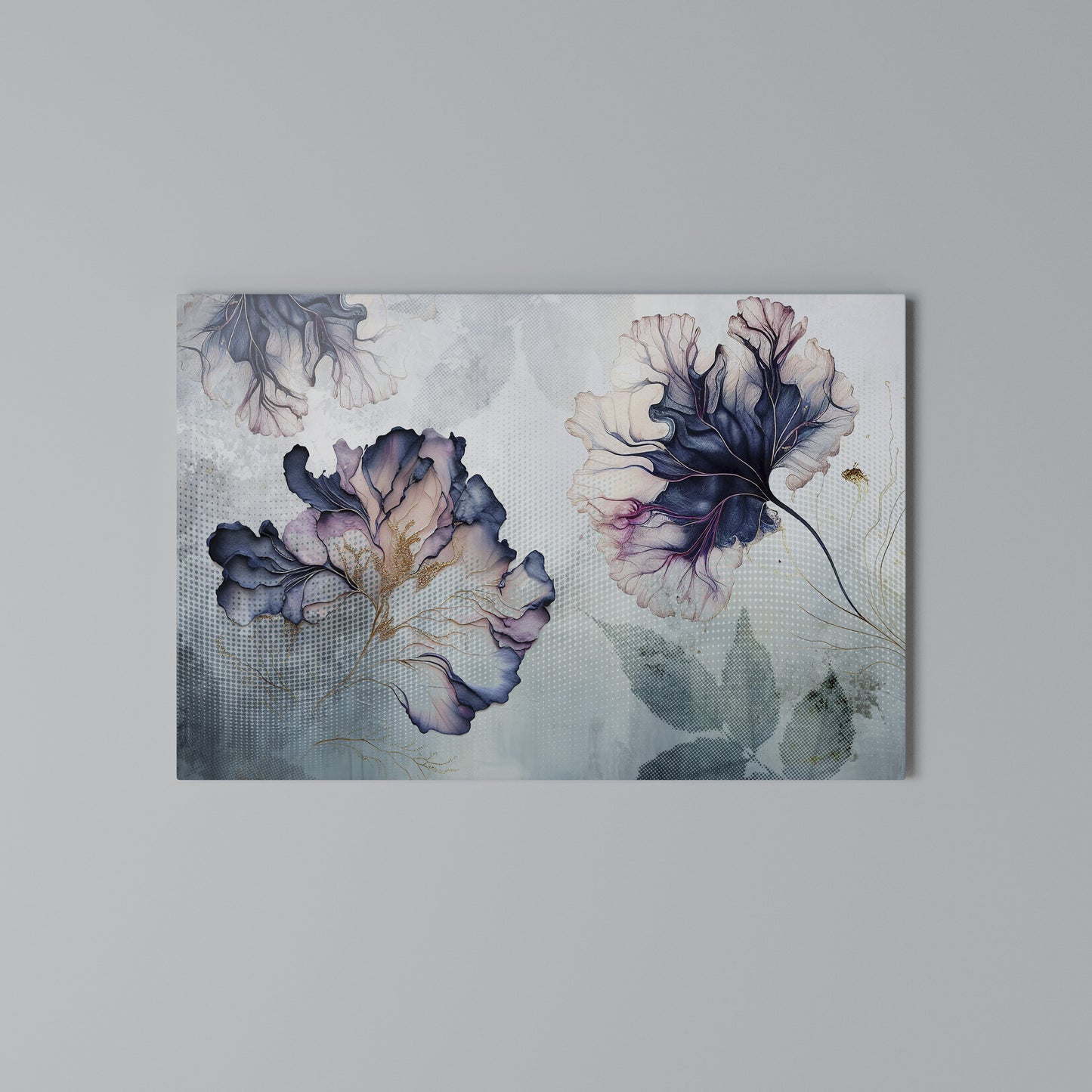 ICY BLOSSOMS Horizontal Canvas Print