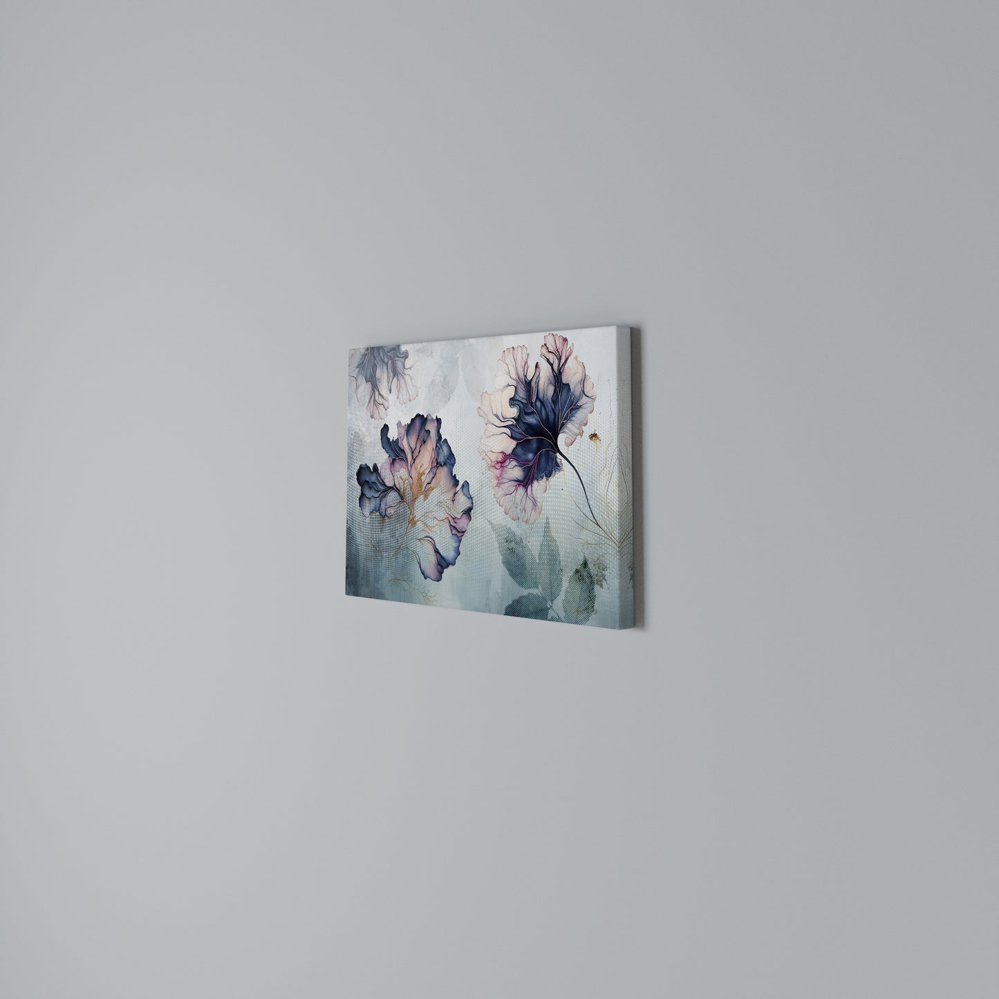 ICY BLOSSOMS Horizontal Canvas Print