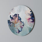 ICY BLOSSOMS Round Wall Art