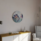 ICY BLOSSOMS Round Wall Art