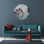 ICY BLOSSOMS Round Wall Art