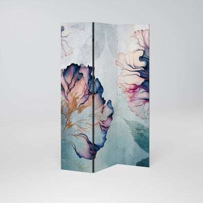 ICY BLOSSOMS Dekorativ rumsavdelare med 3 paneler