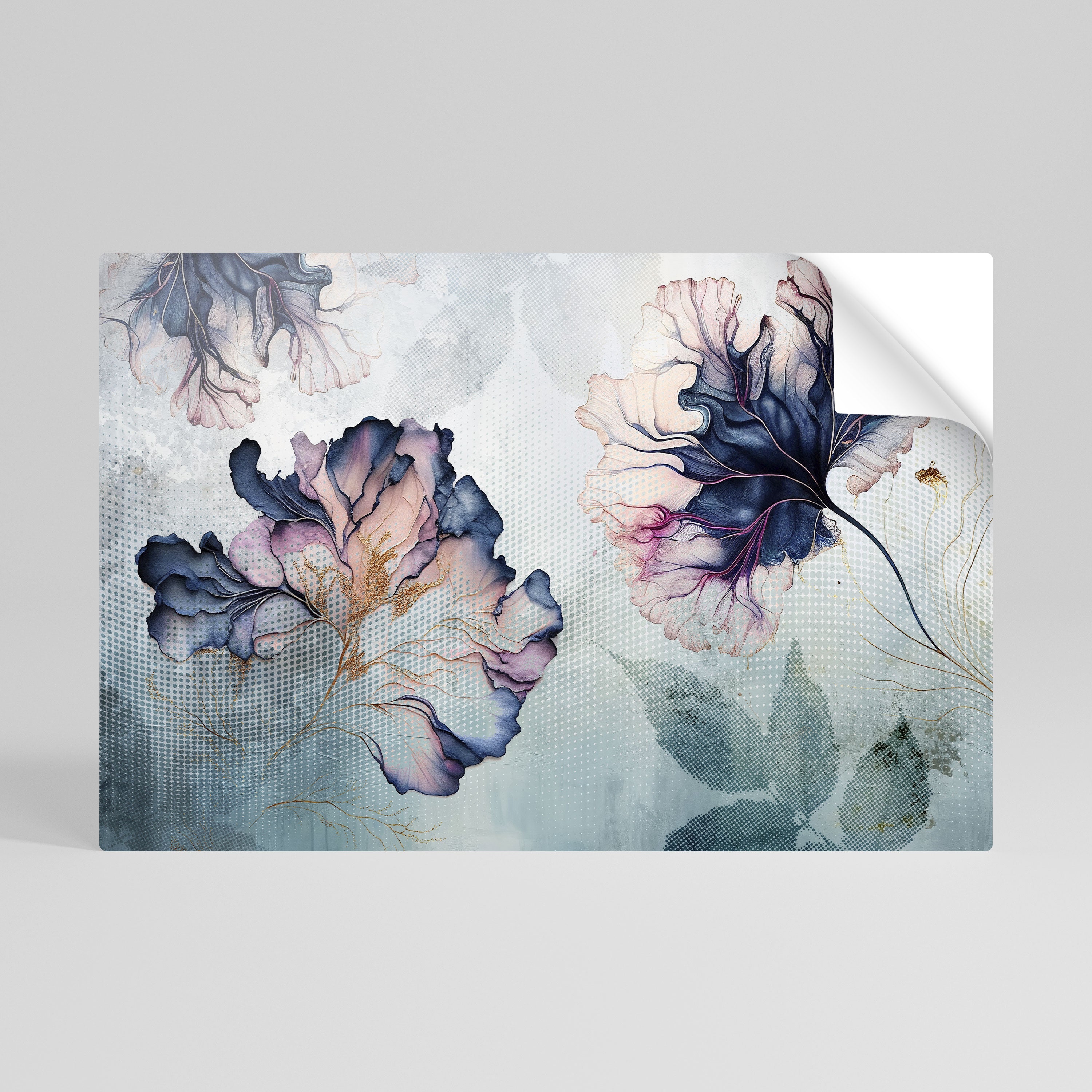 ICY BLOSSOMS horisontell poster med självhäftande motiv