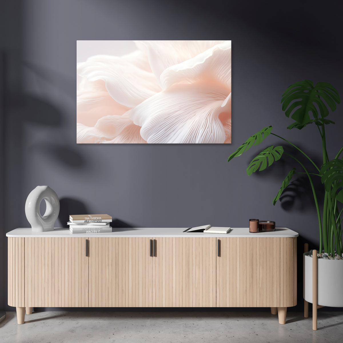 DELICATE PINK HARMONY Horizontal Canvas Print