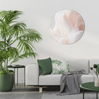 DELICATE PINK HARMONY Round Wall Art