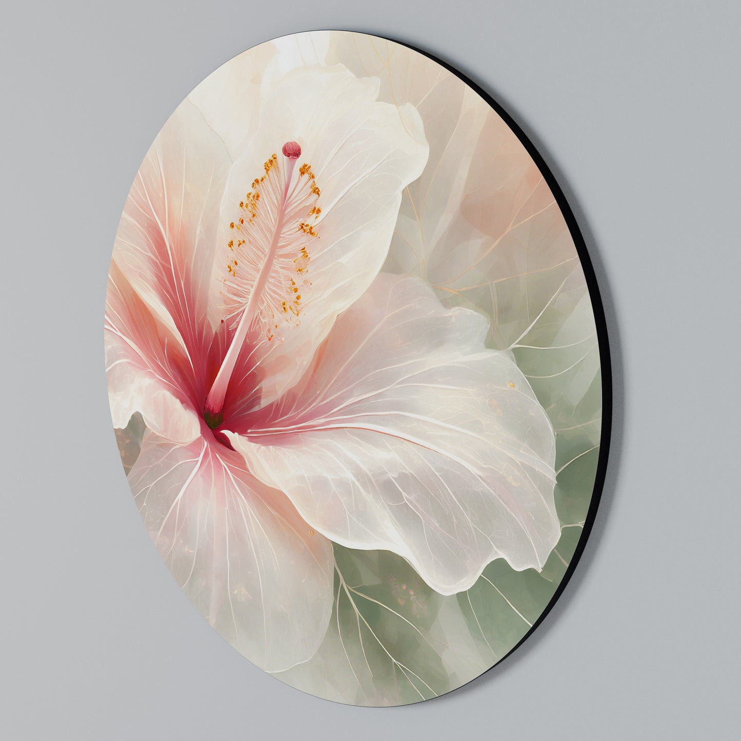 GOSSAMER FLORAL DREAM Rund väggdekor