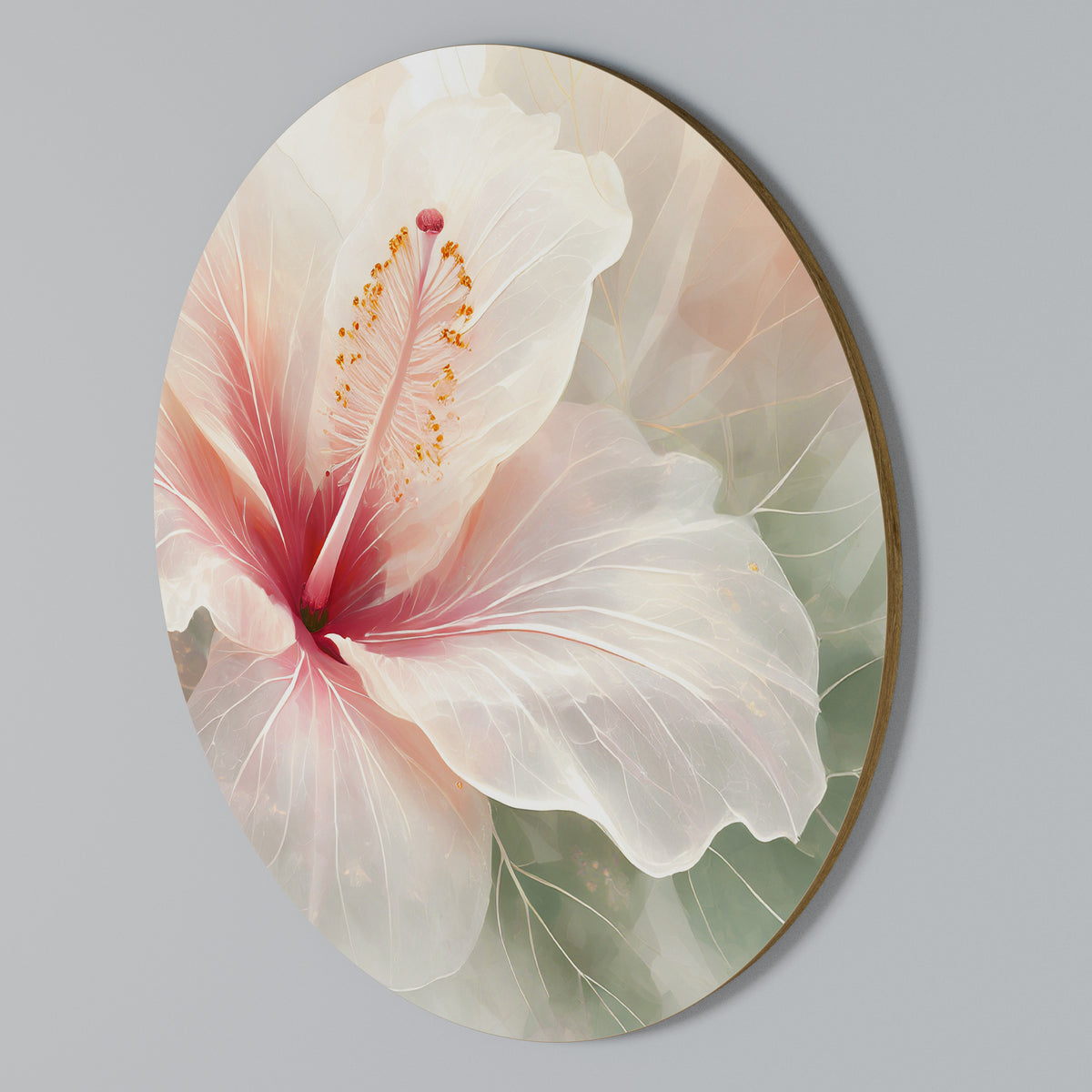 GOSSAMER FLORAL DREAM Rund väggdekor