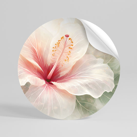 GOSSAMER FLORAL DREAM Rund väggdekal