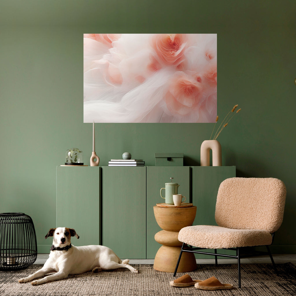 TENDER BLOSSOM VEIL horisontell affisch med självhäftande motiv