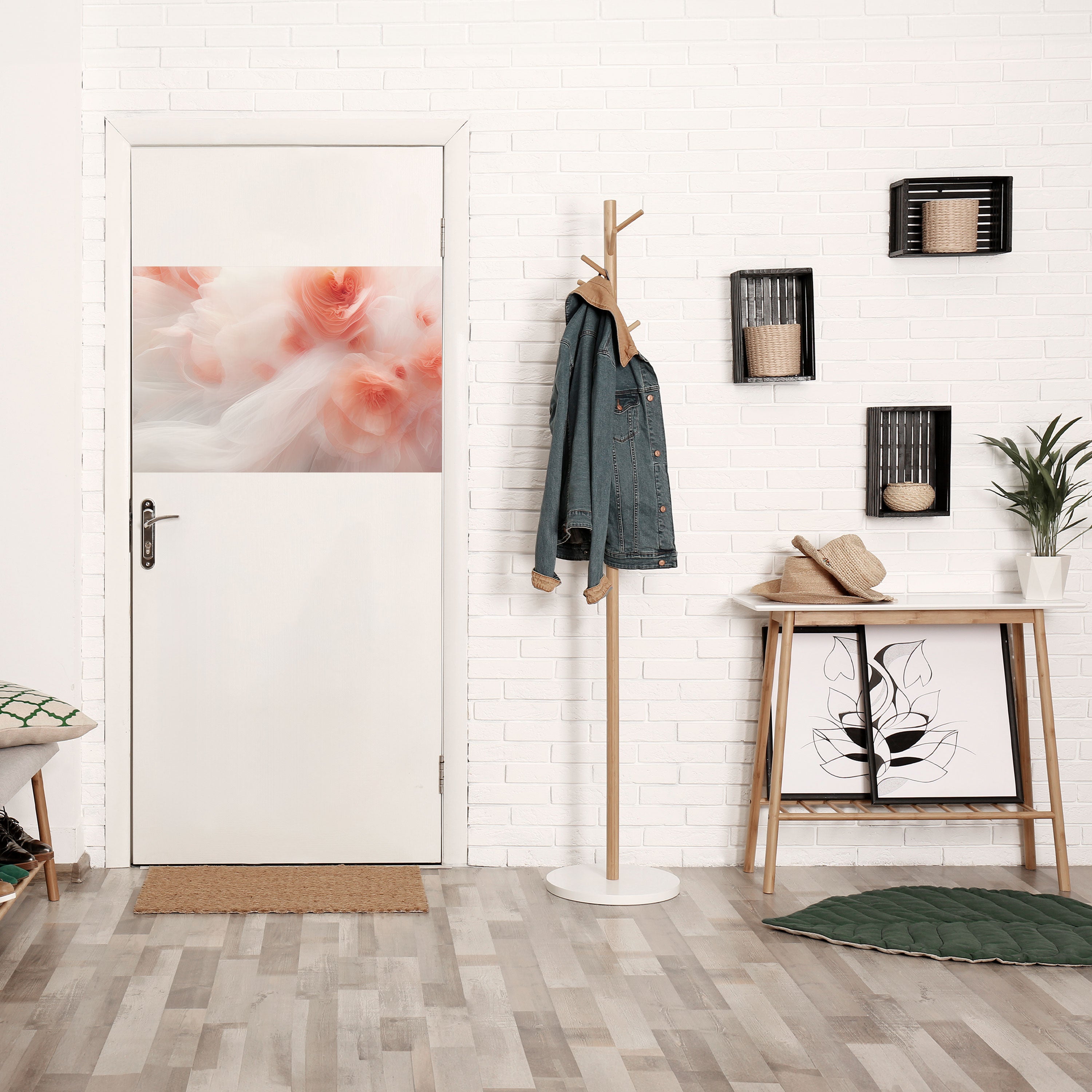 TENDER BLOSSOM VEIL horisontell affisch med självhäftande motiv