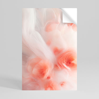 TENDER BLOSSOM VEIL vertikal poster med självhäftande text