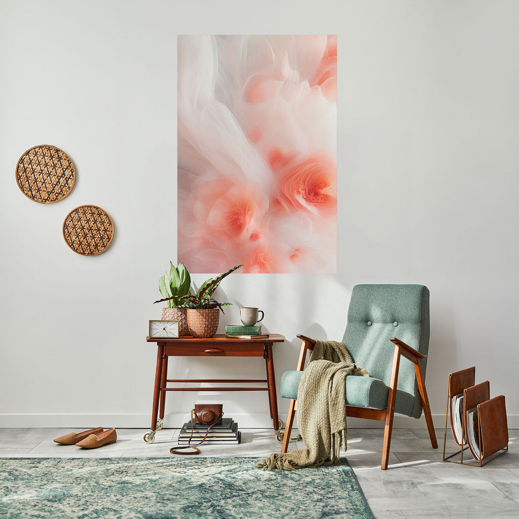 TENDER BLOSSOM VEIL vertikal poster med självhäftande text