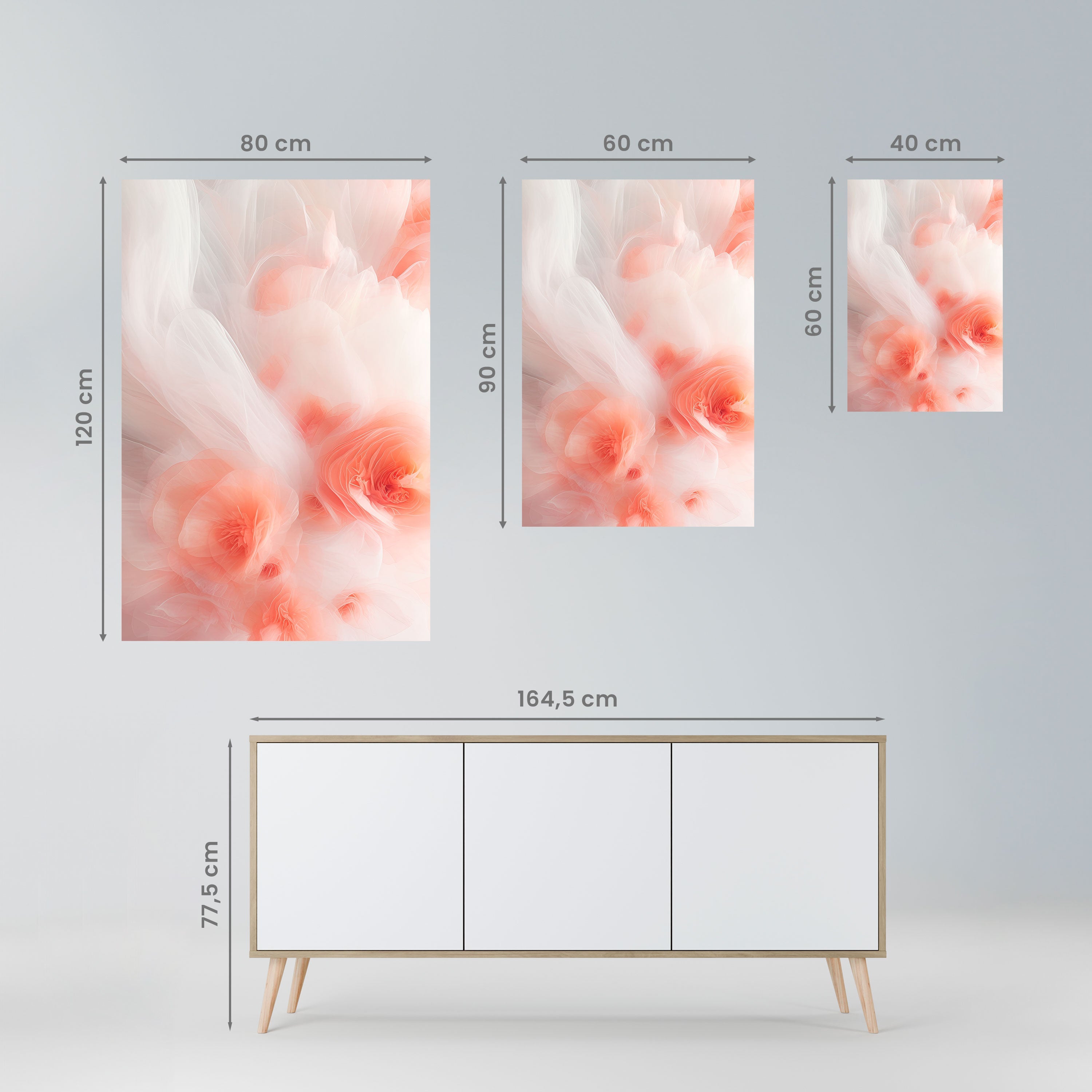 TENDER BLOSSOM VEIL vertikal poster med självhäftande text