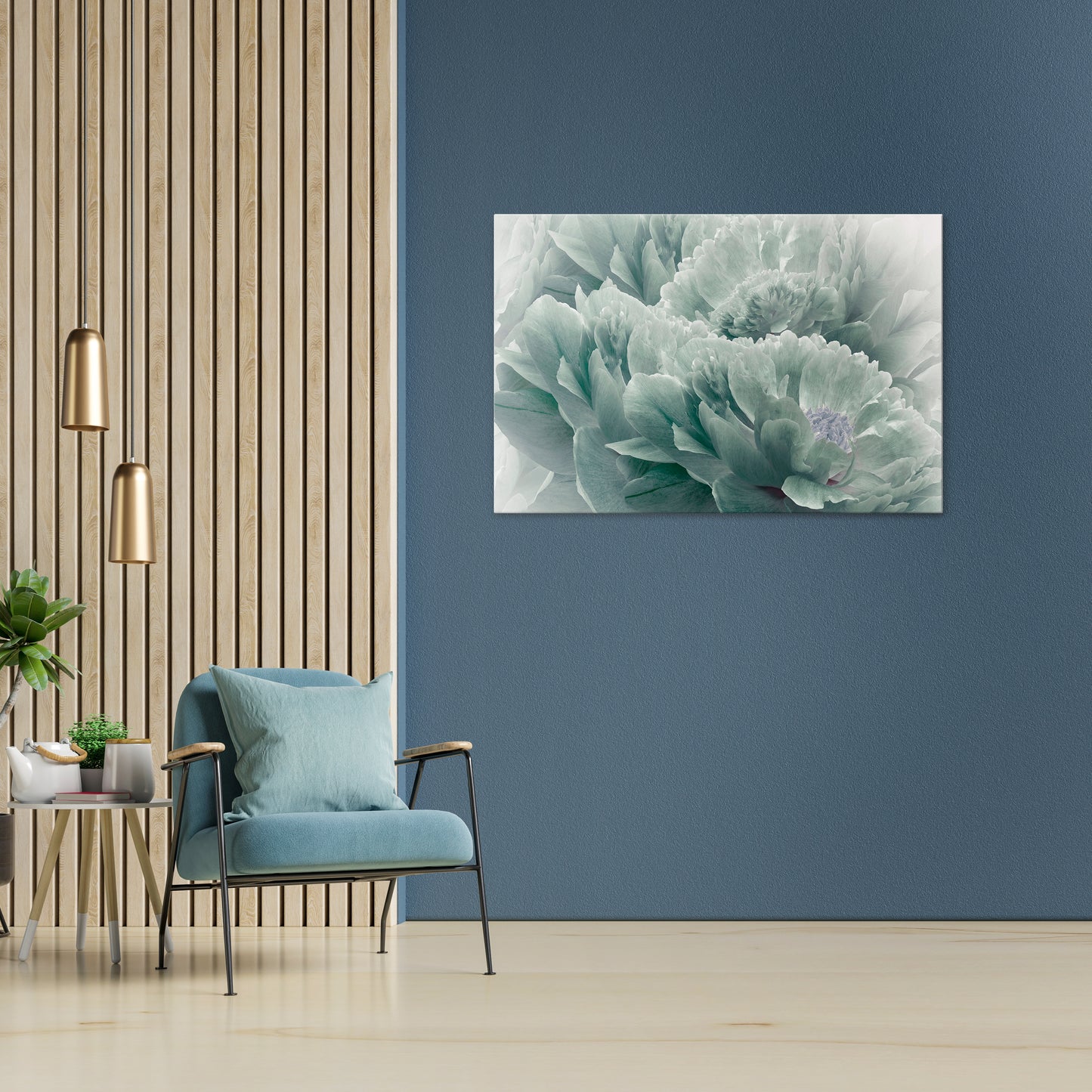 TREE PEONIES Horizontal Canvas Print