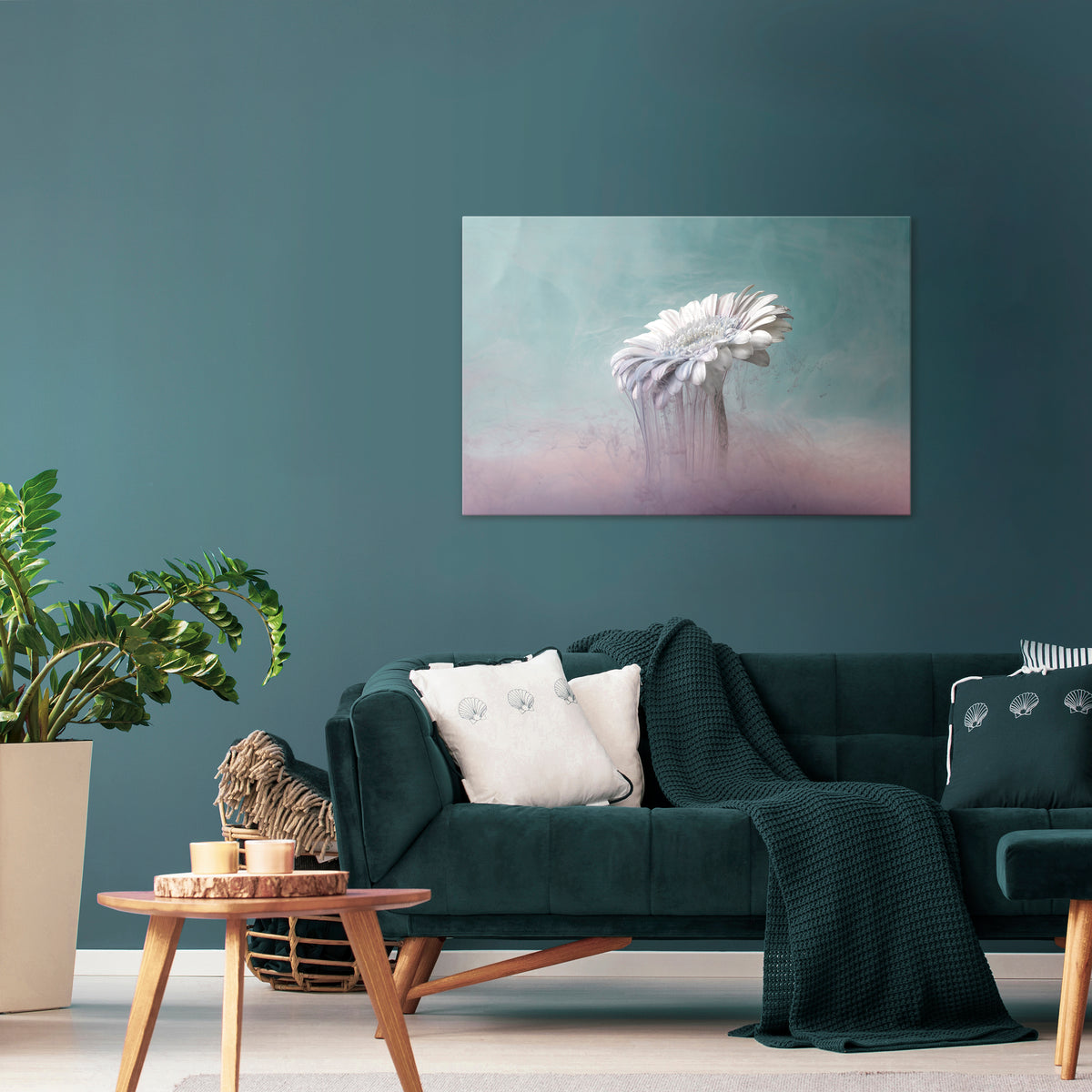 MELTING GERBERA Horizontal Canvas Print