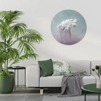 MELTING GERBERA Round Wall Art