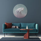 MELTING GERBERA Round Wall Art