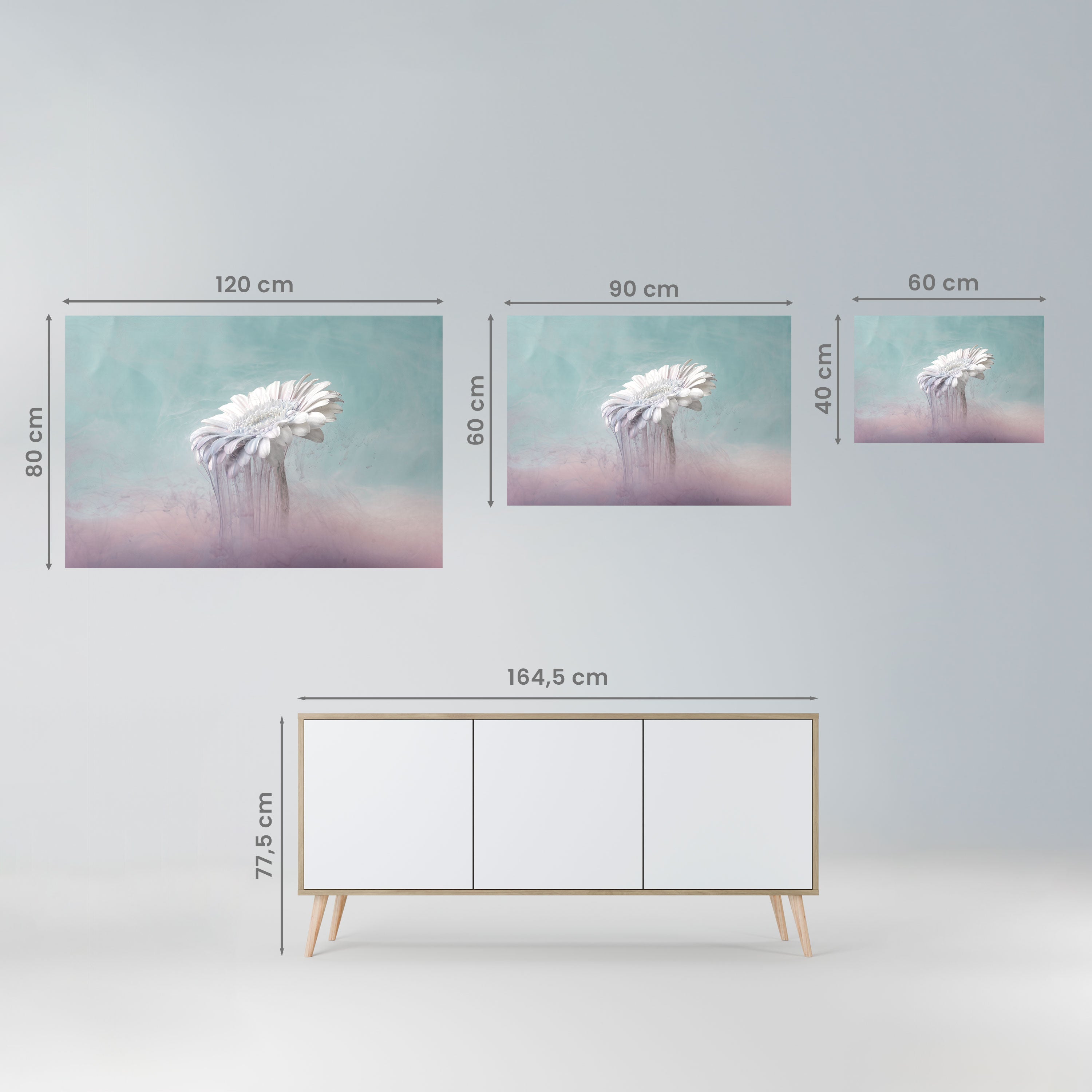 SMÄLTANDE GERBERA, självhäftande poster