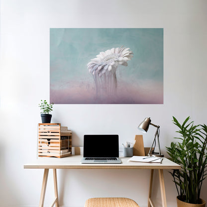 SMÄLTANDE GERBERA, självhäftande poster