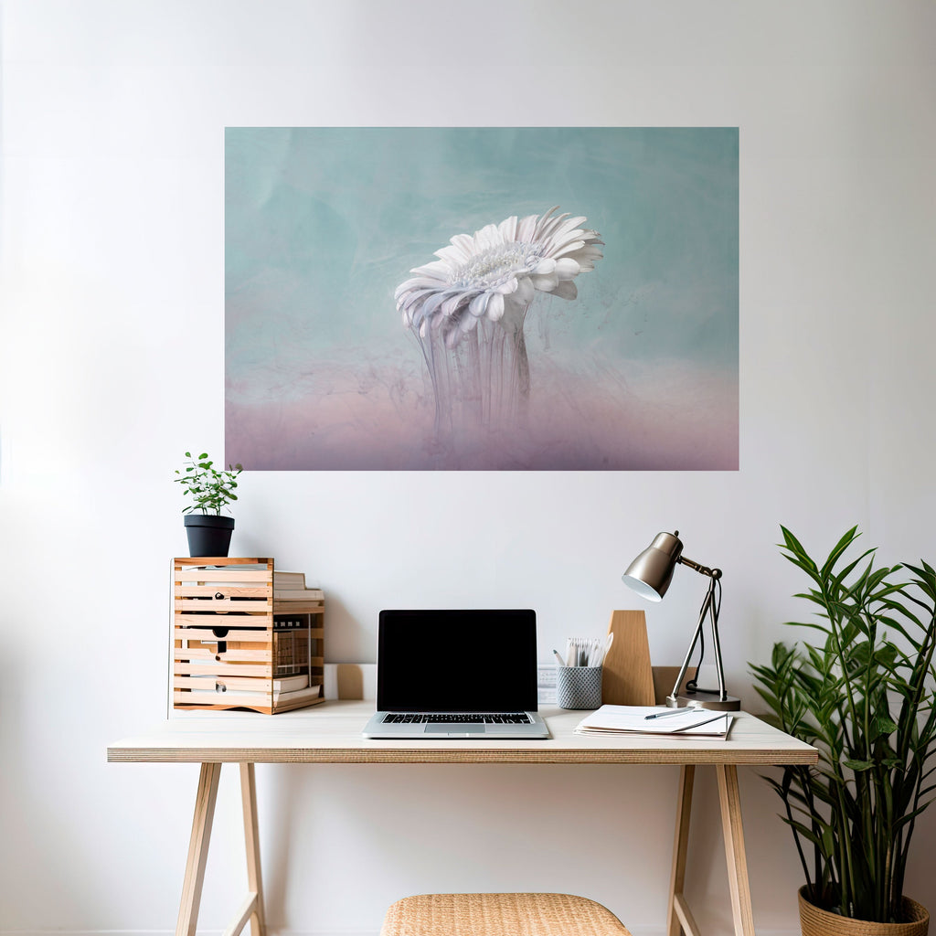 SMÄLTANDE GERBERA, självhäftande poster