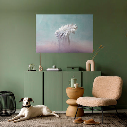SMÄLTANDE GERBERA, självhäftande poster