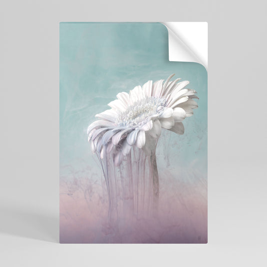 SMÄLTANDE GERBERA, vertikal poster med självhäftande tryck