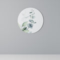 AQUA LEAF SYMPHONY Round Wall Art