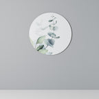 AQUA LEAF SYMPHONY Round Wall Art