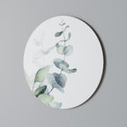 AQUA LEAF SYMPHONY Round Wall Art