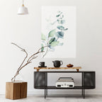 AQUA LEAF SYMPHONY Peel and Stick Vertical Poster