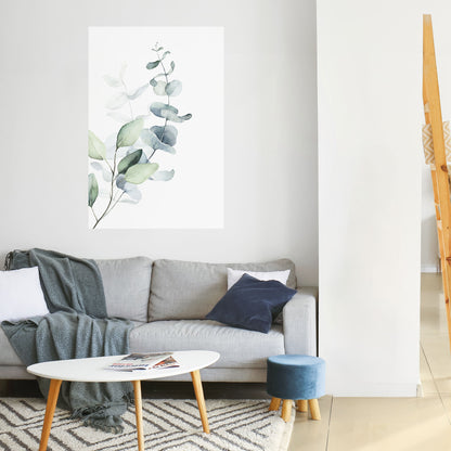 AQUA LEAF SYMPHONY Peel and Stick Vertical Poster