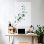 AQUA LEAF SYMPHONY Peel and Stick Vertical Poster