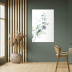 AQUA LEAF SYMPHONY Peel and Stick Vertical Poster