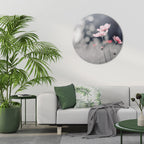 SUBTLE PETAL DANCE Round Wall Art
