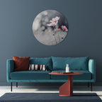 SUBTLE PETAL DANCE Round Wall Art